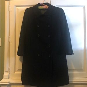 J. Crew black wool 3/4 sleeve coat